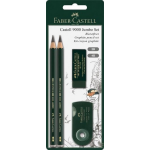 Faber Castell Potloodset Faber-castell 9000 Jumbo 2b, 4b, Gum, En Sljiper