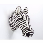Bibib Pluche Zebra Dierenhoofd Knuffel 35 Cm - Zebrakop - Kinderkamer Muurdecoratie