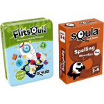 Identity Games Educatieve Spellenbundel - Squla - 2 Stuks - Flitsquiz Groep 1 2 3 & Spelling Kaartspel (Groep 3&4)