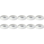 BES LED Spot Armatuur 10 Pack - Pragmi Vrito Pro - Gu10 Fitting - Inbouw Rond - Mat - Aluminium - Ø82mm - Wit