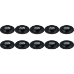 BES LED Spot Armatuur 10 Pack - Pragmi Nora Pro - Gu10 Fitting - Inbouw Rond - Mat - Aluminium - Ø82mm - Zwart