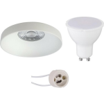 BES LED Led Spot Set - Pragmi Vrito Pro - Gu10 Fitting - Inbouw Rond - Mat - 4w - Helder/koud 6400k - Ø82mm - Wit