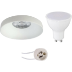 BES LED Led Spot Set - Pragmi Vrito Pro - Gu10 Fitting - Dimbaar - Inbouw Rond - Mat - 6w - Natuurlijk 4200k - Ø82mm - Wit