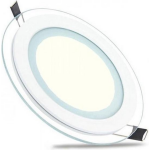BES LED Led Downlight Slim - Inbouw Rond 15w - Natuurlijk 4200k - Mat Glas - Ø200mm - Wit