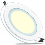 BES LED Led Downlight Slim - Inbouw Rond 12w - Warm 3000k - Mat Glas - Ø160mm - Wit