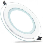 BES LED Led Downlight Slim - Inbouw Rond 12w - Helder/koud 6400k - Mat Glas - Ø160mm - Wit