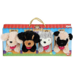 Toi-Toys Knuffelhondenset Junior 12 Cm Pluche 4-delig - Bruin