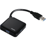 Hama USB 3.0-hub 4 poorten - Negro