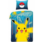 Pokémon Pikachu Dekbedovertrek - Eenpersoons - 140 x 200 cm - Multi - Geel