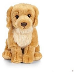 Living Nature Pluche Golden Retriever Honden Knuffel 20 Cm Zittend - Golden Retriever Huisdieren Knuffels - Speelgoed - Bruin