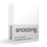 Snoozing Stretch - Hoeslaken - Extra Hoog - 200x200/220/210 - - Wit