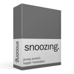 Snoozing Stretch - Topper - Hoeslaken - 120/130x200/220/210 - Antraciet - Grijs