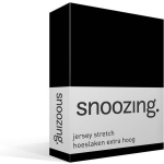 Snoozing Stretch - Hoeslaken - Extra Hoog - 160/180x200/220/210 - - Zwart