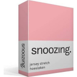 Snoozing Jersey Stretch - Hoeslaken - 200x200/220/210 - - Roze