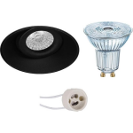 Osram - Led Spot Set - Parathom Par16 930 36d - Pragmi Nivas Pro - Gu10 Fitting - Dimbaar - Inbouw Rond - Mat - - Zwart