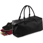 Bellatio Design Leatherlook Weekendtas / Weekender - 30 Liter - 56 X 28 X 29 Cm - Kunstleer - Tas - Zwart