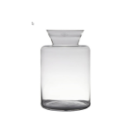 Bellatio Decorations Transparante Luxe Grote Stijlvolle Vaas/vazen Van Glas 37 X 24 Cm - Bloemen/boeketten Vaas Voor Binnen Gebruik