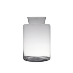 Bellatio Decorations Transparante Luxe Grote Stijlvolle Vaas/vazen Van Glas 45 X 29 Cm - Bloemen/boeketten Vaas Voor Binnen Gebruik