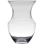 Bellatio Decorations Transparante Luxe Stijlvolle Vaas/vazen Van Glas 26.5 X 18 Cm - Bloemen/boeketten Vaas Voor Binnen Gebruik