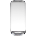Bellatio Decorations Transparante Grote Luxe Vaas/vazen Van Glas 40 X 18 Cm - Bloemen/boeketten Vaas Voor Binnen Gebruik
