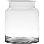 Bellatio Decorations Transparante Luxe Stijlvolle Vaas/vazen Van Glas 27 X 22 Cm - Bloemen/boeketten Vaas Voor Binnen Gebruik