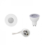 BES LED Led Spot Set - Gu10 Fitting - Waterdicht Ip65 - Dimbaar - Inbouw Rond - Mat - 6w - Warm 3000k - Ø82mm - Wit