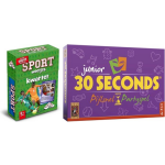 999Games Spellenbundel - Bordspel - 2 Stuks - Kwartet Sport Weetjes & 30 Seconds Junior