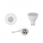 BES LED Led Spot Set - Aigi - Gu10 Fitting - Waterdicht Ip65 - Inbouw Rond - Mat - 8w - Helder/koud 6400k - Ø82mm - Wit