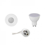 BES LED Led Spot Set - Gu10 Fitting - Waterdicht Ip65 - Inbouw Rond - Mat - 4w - Natuurlijk 4200k - Ø82mm - Wit