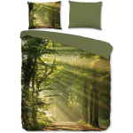 Good Morning Woods Dekbedovertrek - Lits-jumeaux (240x200/220 Cm + 2 Slopen) - Katoen - - Groen