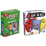 Hasbro Spellenbundel - Bordspel - 2 Stuks - Kwartet Sport Weetjes & 4 Op 'N Rij