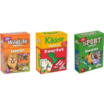 Identity Games Spellenbundel - Kwartet - 3 Stuks - Wildlife Kwartet & Kikker Junior Kwartet & Sport Weetjes Kwartet