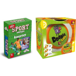999Games Spellenbundel - Bordspel - 2 Stuks - Kwartet Sport Weetjes & Dobble Kids
