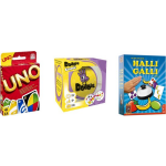 Hasbro Spellenbundel - Bordspellen - 3 Stuks - Uno & Dobble Classic & Halli Galli