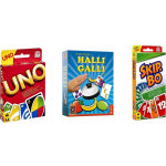 Hasbro Spellenbundel - Bordspellen - 3 Stuks - Uno & Halli Galli & Skip-bo