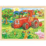 Goki Puzzel: Op De Tractor 96-delig