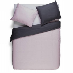 Snoozing Two Tone Flanel Dekbedovertrek - 2-persoons (200x200/220 Cm + 2 Slopen) - Roze