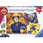 Ravensburger Puzzel Brandweerman Sam Bij Gevaar Roepen - 3 X 49 Stukjes