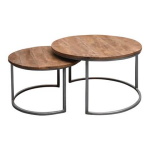 Brix Jamie Salontafel Set van 2 - Bruin