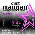 Curt Mangan Nickel Wound Coated 9-42 snarenset voor elektrische gitaar