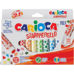 Carioca Stempelstift Stamperello, 12 Stiften (= 12 Kleuren En 12 Stempelmotieven)