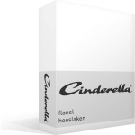 Cinderella Flanel Hoeslaken - 100% Geruwde Flanel-katoen - 2-persoons (140x200/210 Cm) - White - Wit
