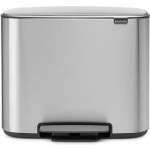 Brabantia Bo Pedaalemmer - 36 L - Matt Steel Fingerprint Proof - Silver