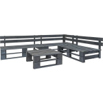 Vidaxl 4-delige Loungeset Pallet Hout - Grijs