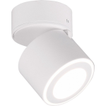 BES LED Led Plafondspot - Trion Tarus - 4w - Warm 3000k - 1-lichts - Rond - Mat - Aluminium - Wit