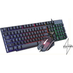 Gaming Keyboard Qwerty, USB, Mechanisch – Game Toetsenbord Met Muis - Muis En Toetsenbord Met Led Verlichting - Gaming Accessoires - 6 Kleuren Led Verlichting (Blauw Paars Rood Oranje Groen) – Spatwaterdicht - Roze