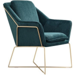 IVOL Design Fauteuil Selena - Smaragd / Gouden Frame - Groen