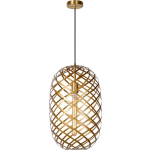 Lucide Wolfram Hanglamp E27 Ø 32cm Mat - Goud