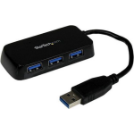 Startech Draagbare 4-poorts SuperSpeed USB 3.0 hub zwart