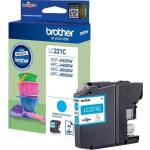 Brother LC221C - Inktcartridge / Cyaan - Blauw
